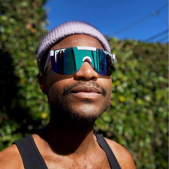 Pit Viper Mirrored Sunglasses Blocks 100% UVA & UVB Beach Volleyball Softball - Picture 9 of 12